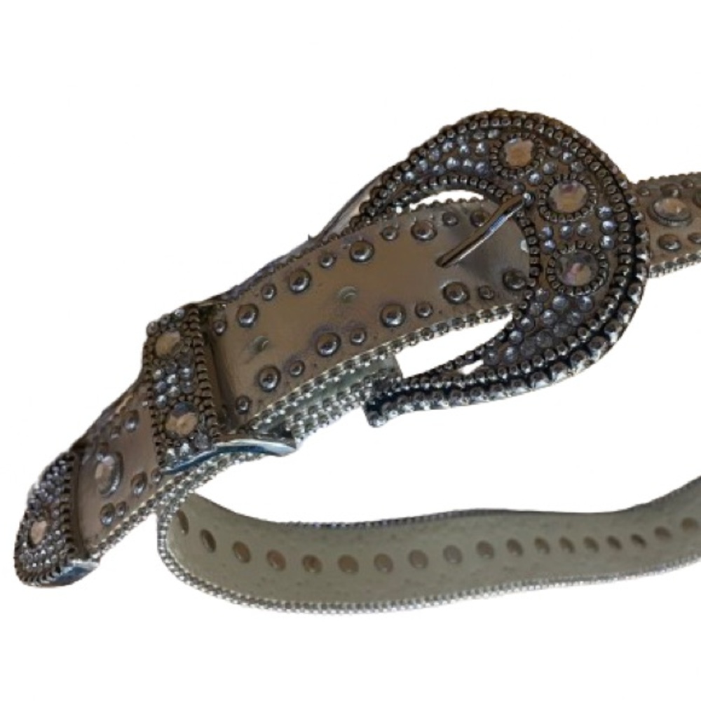 Lake Shore Drive Accessories - Silver Rhinestone Embellished Belt - Size Small